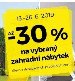 až -30% na vybraný zahradní nábytek