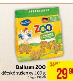Sušenky ZOO Bahlsen