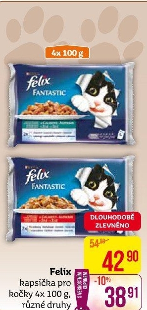 Kapsičky pro kočky Fantastic Felix Purina
