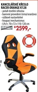 Kancelářské křeslo RACER ORANGE