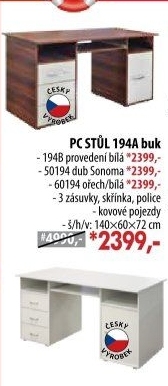 Stůl na počítač 194 buk