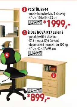 PC stůl 8844 lakovaný