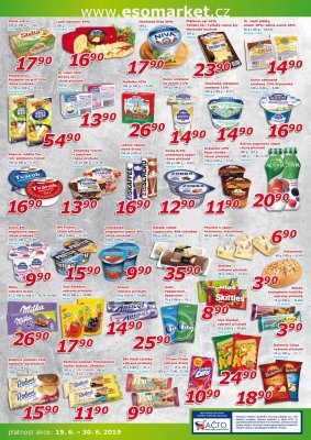 akční leták ESO MARKET 19.6.2019-30.6.2019