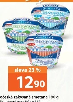 Smetana zakysaná Jihočeská Madeta