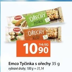Tyčinka s ořechy Emco