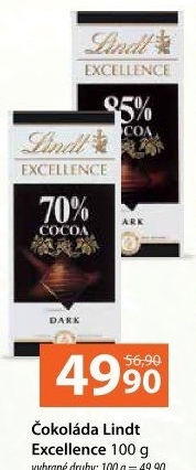 Čokoláda Excellence Lindt