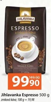 Zrnková káva Jihlavanka Espresso