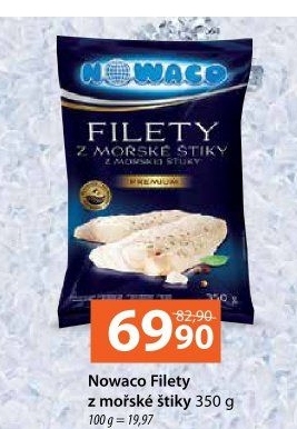 Štika mořská filety mražená Premium Nowaco