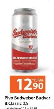 Pivo světlé výčepní B: Classic Budweiser Budvar