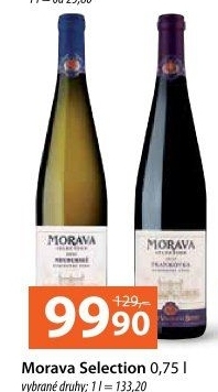 Vína Morava Selection Zámecké vinařství Bzenec