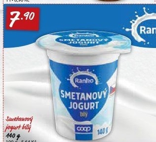 Bílý jogurt smetanový Ranko