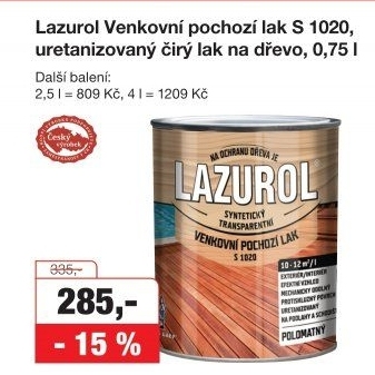 LAZUROL VENKOVNÍ POCHOZÍ