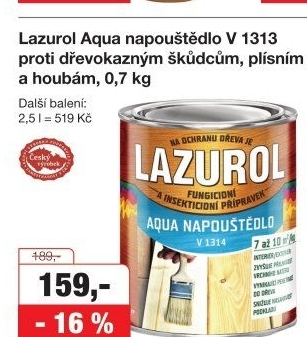 LAZUROL AQUA NAPOUŠTĚDLO