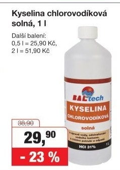 KYSELINA CHLOROVODÍKOVÁ SOLNÁ