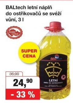 Směs do ostřikovačů letní Baltech