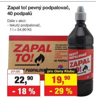 Pevný podpalovač Zapal to! Balhome
