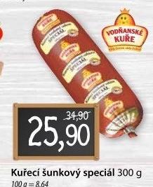 Salám šunkový kuřecí speciál Vodňanské kuře