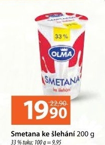Smetana ke šlehání Olma 33%