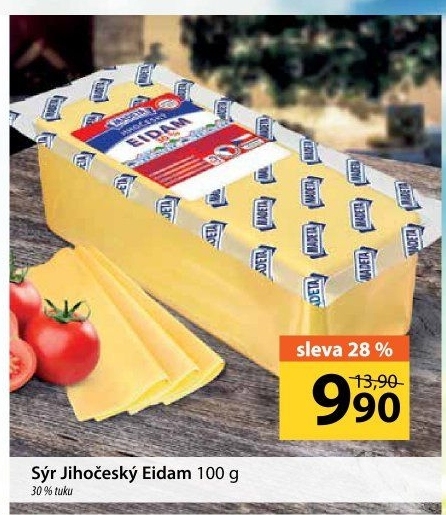 Sýr Eidam Jihočeský 30% Madeta