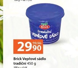 Sádlo vepřové tradiční Brick