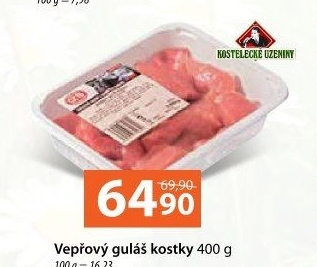 Maso na guláš vepřové Kostelecké uzeniny