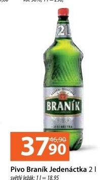 Pivo světlý ležák 11° Jedenáctka Braník