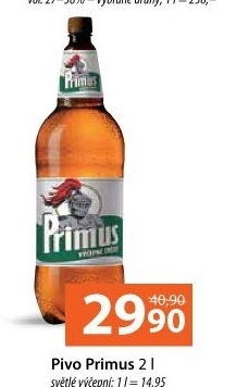 Pivo světlé výčepní 10° Primus