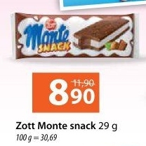 Dezert mléčný Monte Snack Zott