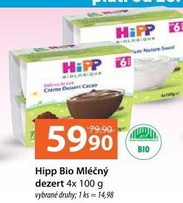 Dezert mléčný Bio HiPP