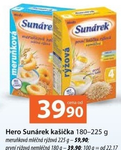 Kaše mléčná Sunárek