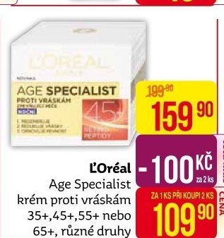 Krém pleťový proti vráskám Age Specialist L'