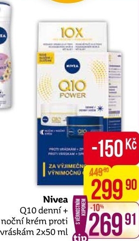 Balení krém denní a noční proti vráskám Q10 Nivea