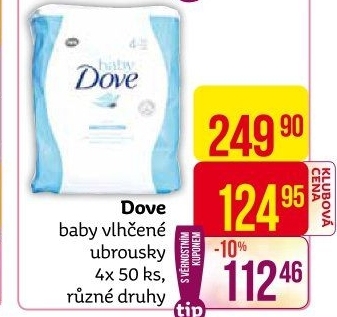 Vlhčené ubrousky dětské Baby Dove