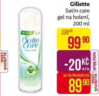 Gel na holení dámský Satin Care Gillette
