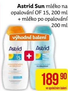 Balíček mléko na opalování OF 15 + mléko po opalování Astrid Sun