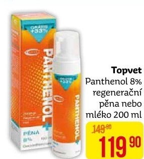 Pěna Panthenol 8% Topvet