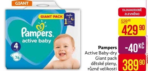 Pleny dětské Pampers Active Baby Dry