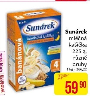 Kaše mléčná Sunárek