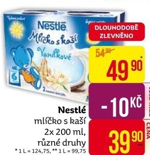 Mlíčko s kaší Nestlé