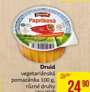 Vegetariánská pomazánka Druid