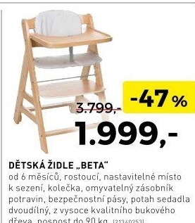 Dětská židle Beta