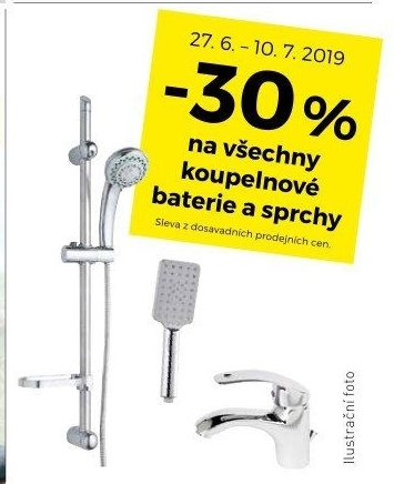 -30% na všechny koupelnove baterie a sprchy