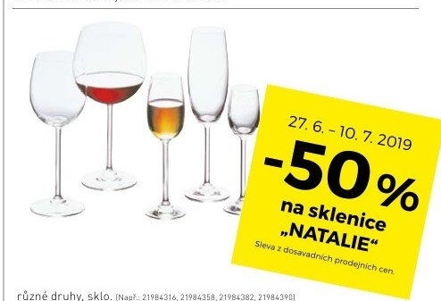 -50% na sklenice Natalie