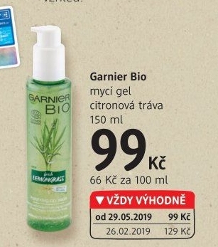 Gel pleťový čistící bio Garnier