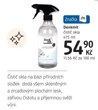 Čistič na sklo Denkmit