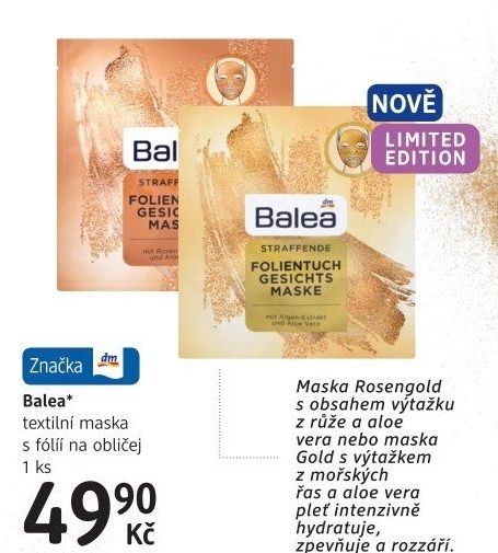 Maska pleťová textilní Balea