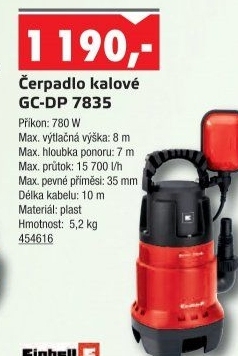 Kalové čerpadlo Einhell GH-DP 7835