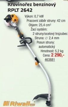 Benzínový vyžínač Riwall RPLT 2642