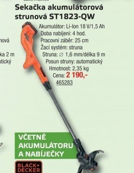 Aku strunová sekačka Black&amp