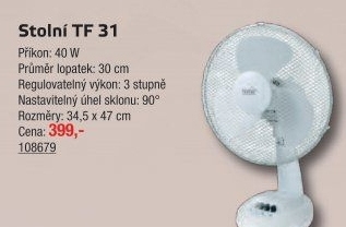 Ventilátor Home TF 31